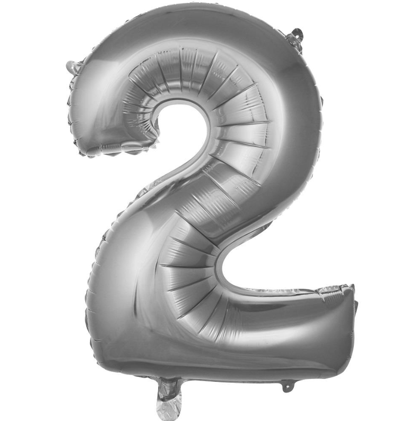 Folyo Balon Gümüş 2 16 İnç 36 Cm